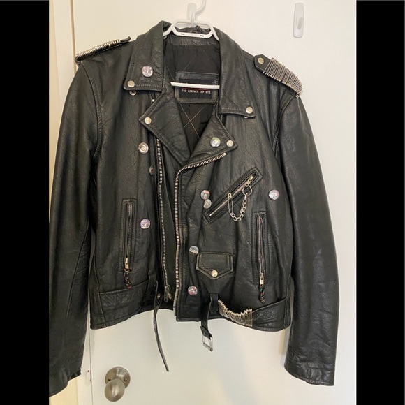 Men’s leather motorcycle jacket vintage 80’s - Picture 1 of 6